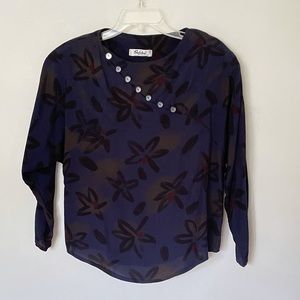 Vintage 80's Sabrina Toyota Modern Blouse Sz S/M